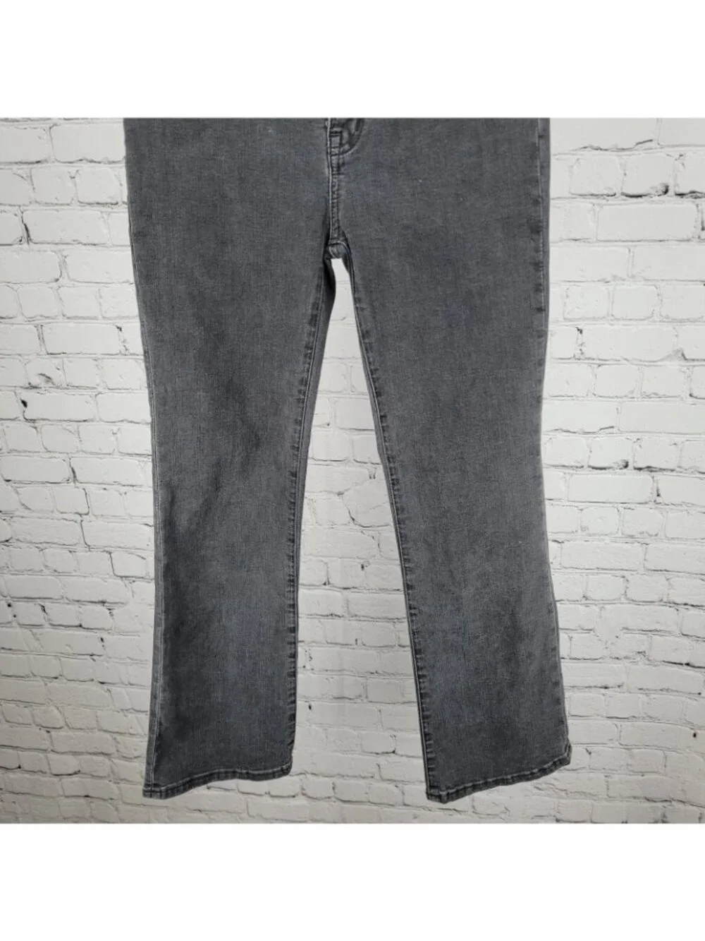 Madewell Grey Cali Demi Boot Button Fly Mid Rise Crop Denim Jeans 25 (25x26)